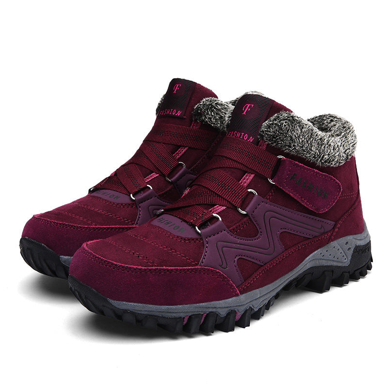 Cotton Shoes Winter Plus Velvet Thickening Outdoor Large Size Sports Running Shoes