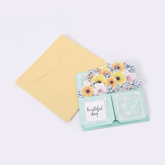 Mother's Day 3D Greeting Cards Handmade Paper Carved Flowers