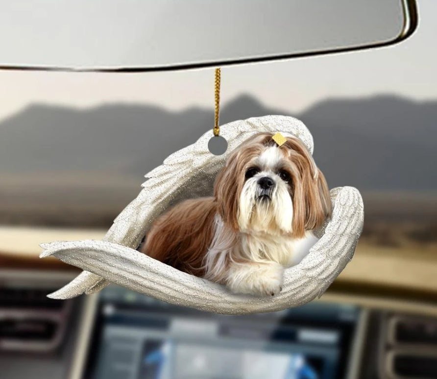 Car Pendant Sleeping Dog Angel Home Decor Acrylic Showcase Hanging Ornaments For Doors