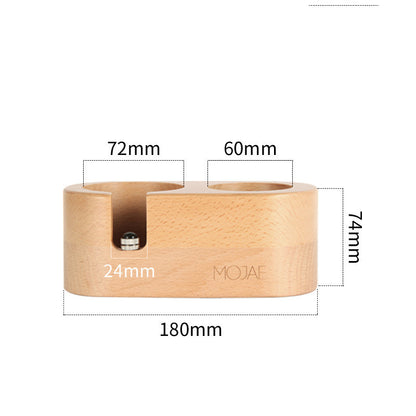 Solid Wood Coffee Press Powder Seat Filling And Pressing Base Handle Support Frame