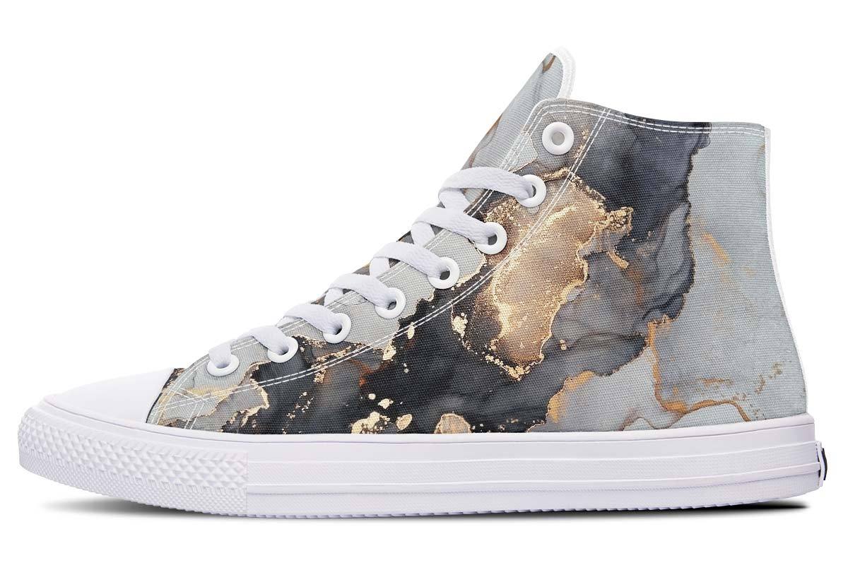 Printed Couple High Top Canvas Shoes