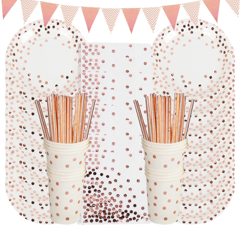 Disposable Tableware Set For Paper Plate Table