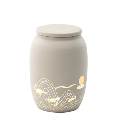 Stoneware Purple Sand Tea Caddy Sealed Storage