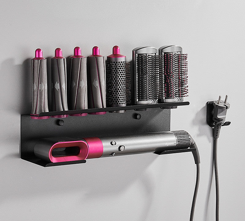 Curling Rod Storage Rack Free Punch Wall-mounted