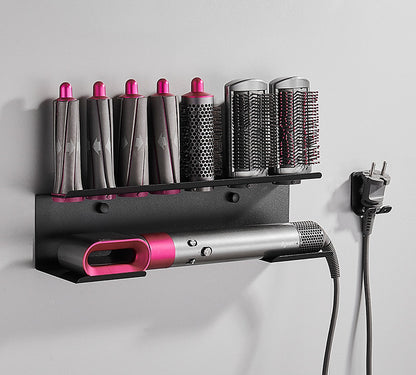 Curling Rod Storage Rack Free Punch Wall-mounted