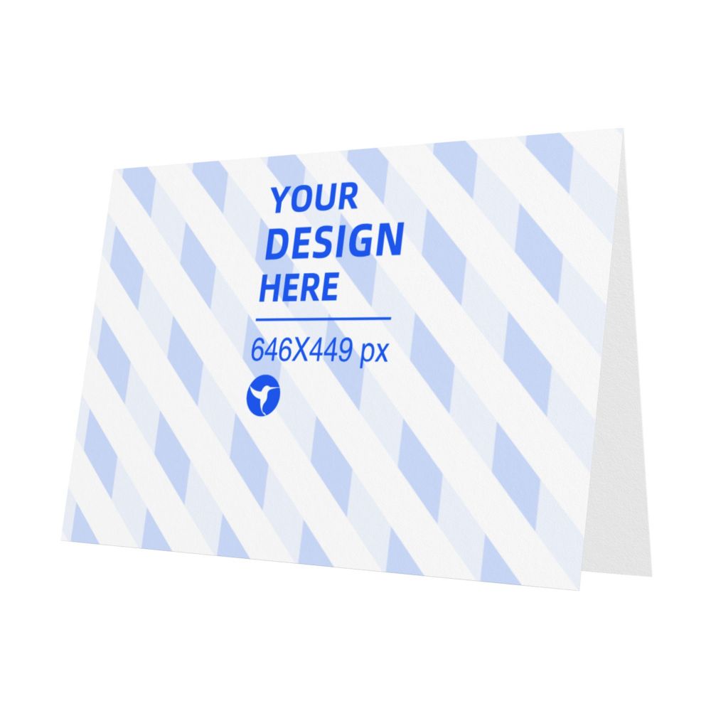 Horizontal Thick And Tough Pearl Paper Holiday Card