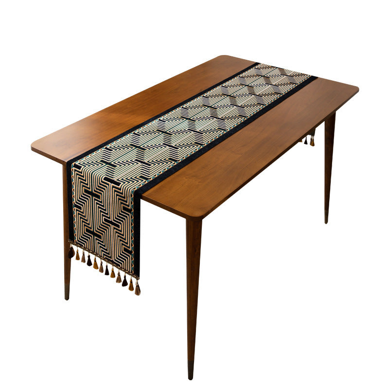 Solid Jacquard Tea Table Tablecloth