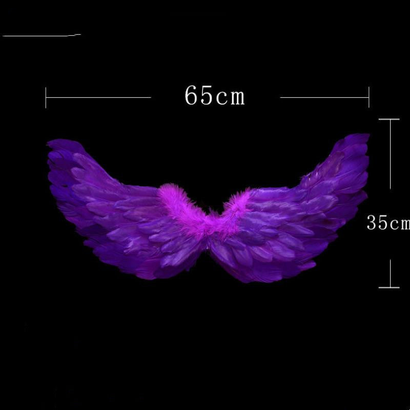 Wings Props Flower Girl Dress Up Halloween Christmas Show Feather Wings