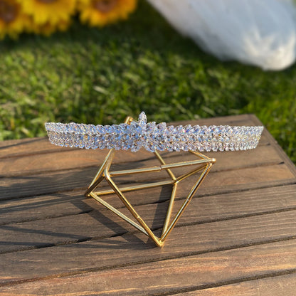 Bride Headdress Wedding Jewelry Zircon Crown - FLIPSTYLEZLLC