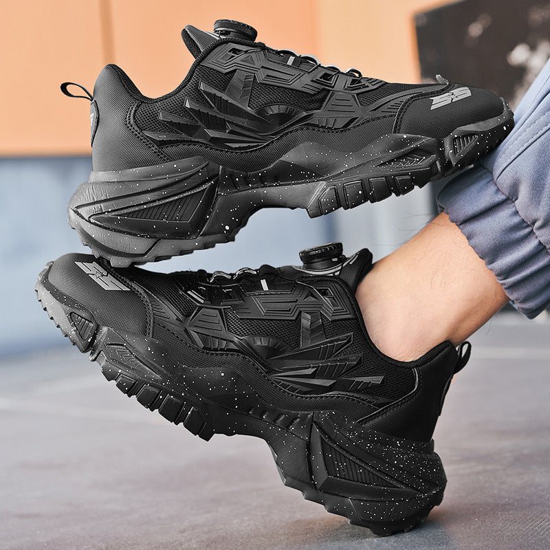 Dad Shoes Casual Mesh Thick Bottom Rotating Button Plus Size Sneakers