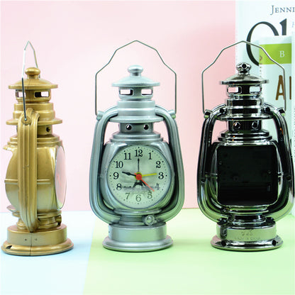 Creative Retro Table Oil Lamp Alarm Clock