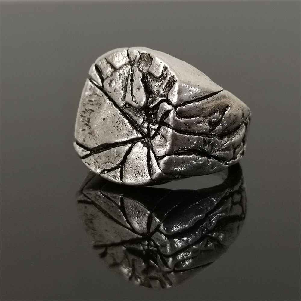 Vintage Jewelry Ring Alloy Cracked Hand Jewelry - FLIPSTYLEZLLC