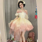 Sweet Girl Mermaid Color Three-dimensional Flower Lolita Dress