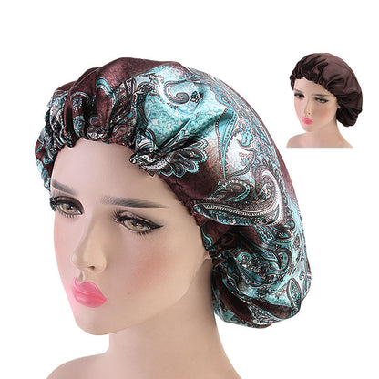 Extra Large Double Satin Lace Night Hat