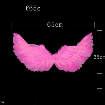 Wings Props Flower Girl Dress Up Halloween Christmas Show Feather Wings