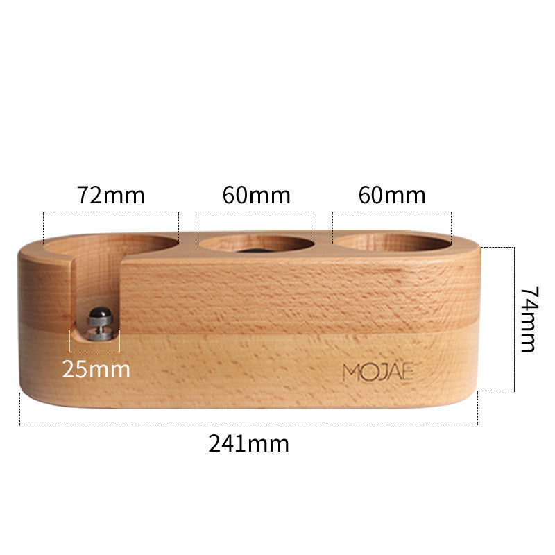 Solid Wood Coffee Press Powder Seat Filling And Pressing Base Handle Support Frame