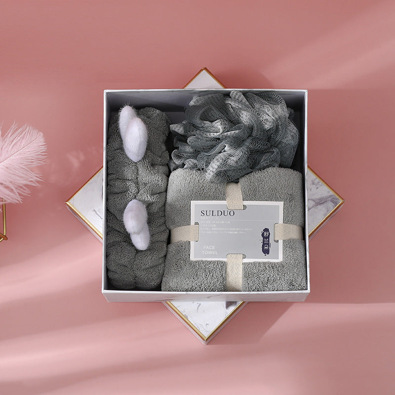 Deer Antler Three Piece Towel Gift Box Set