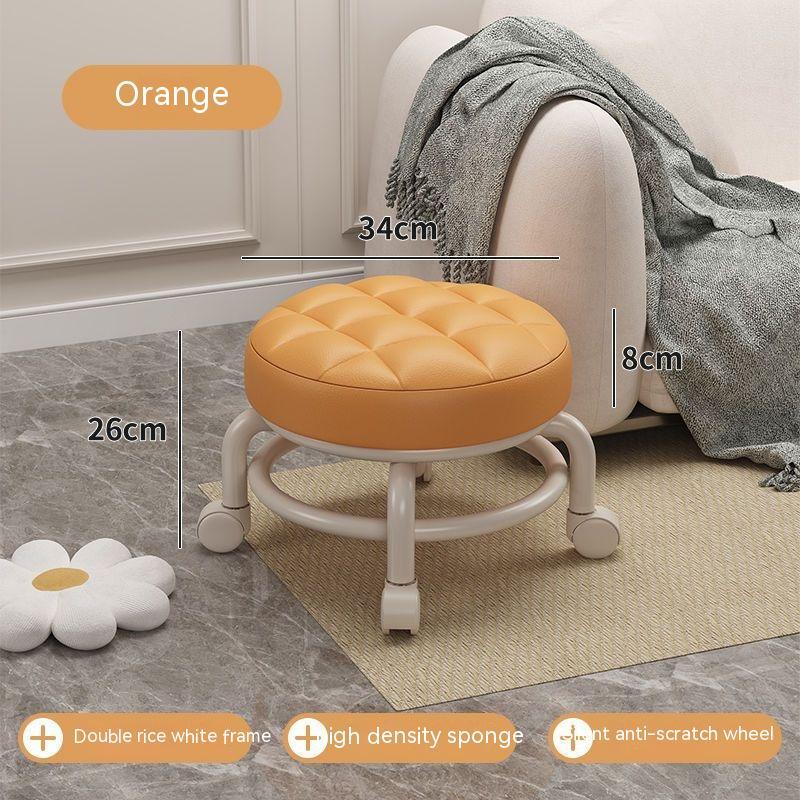 Household With Wheels Rotating Floor Cleaning Low Stool