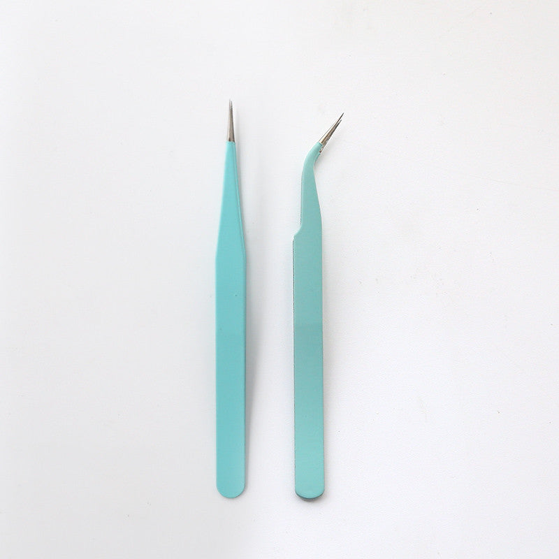 Stainless Steel Tweezers Macaron Colored Handbook And Paper Tape