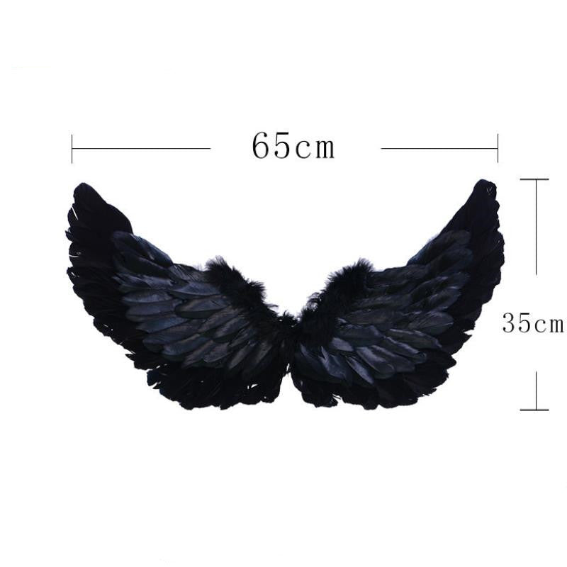 Wings Props Flower Girl Dress Up Halloween Christmas Show Feather Wings