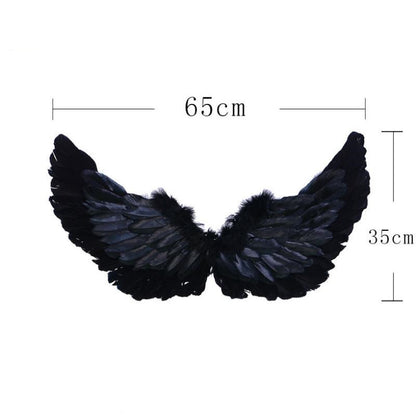 Wings Props Flower Girl Dress Up Halloween Christmas Show Feather Wings
