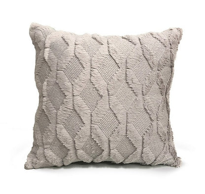Plush Solid Color Sofa Pillowcase Living Room Cushion