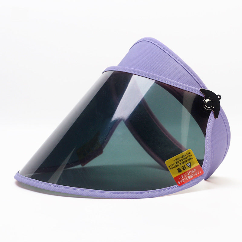 Riding An Electric Bike Sun Hat Adult Hollow Sun-proof Hat Korean Version Plastic Lens Sun Hat