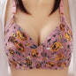 Peony Print No Steel Ring Beautiful Back Underwear