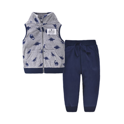 Children's vest two-piece baby cardigan vest set