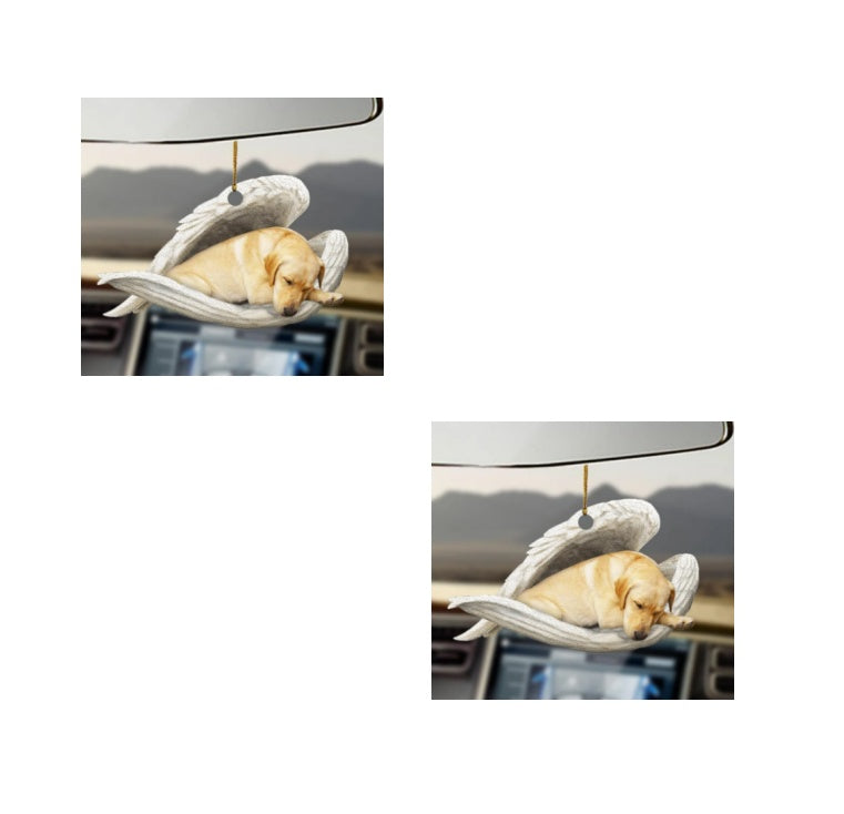 Car Pendant Sleeping Dog Angel Home Decor Acrylic Showcase Hanging Ornaments For Doors