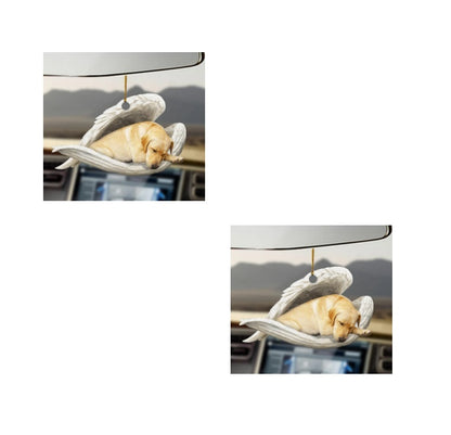 Car Pendant Sleeping Dog Angel Home Decor Acrylic Showcase Hanging Ornaments For Doors