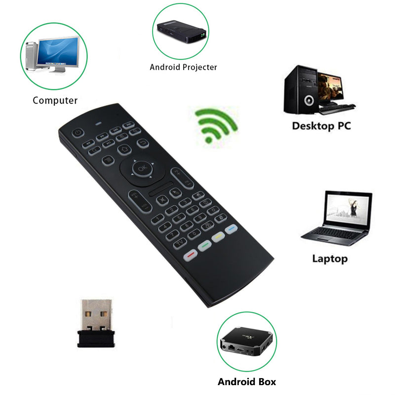 MX3 MX3-L Backlit Air Mouse T3 Smart Voice Remote Control 2.4G RF Wireless Keyboard For X96 mini KM9 A95X H96 MAX Android TV Box