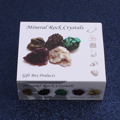 Natural crystal ore mineral gift box