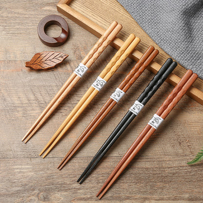 Chopsticks Household Wooden Chopsticks Gift Box Set