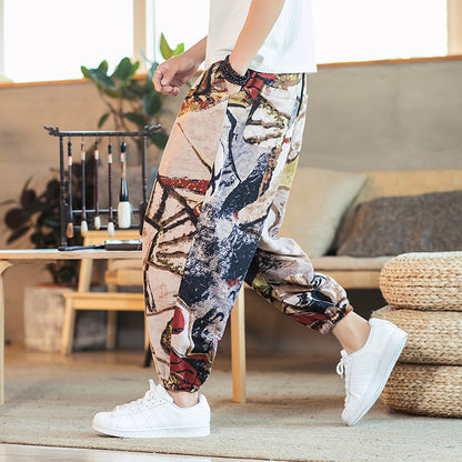 Men's Fashion Casual Loose Printed Pants