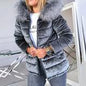 Ladies winter velvet coat faction overcomes