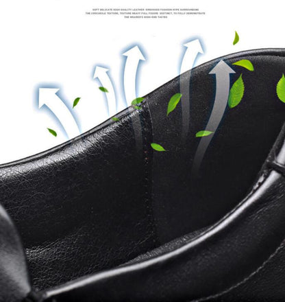 Men's casual plus size leather shoes