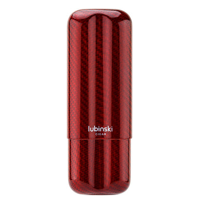 Two-pack Of Carbon Fiber Portable Cigar Tubes Gift Box