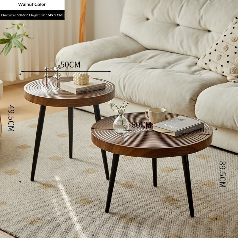 Japanese-style Creative Solid Wood Growth-Ring Coffee Table For The Living Room