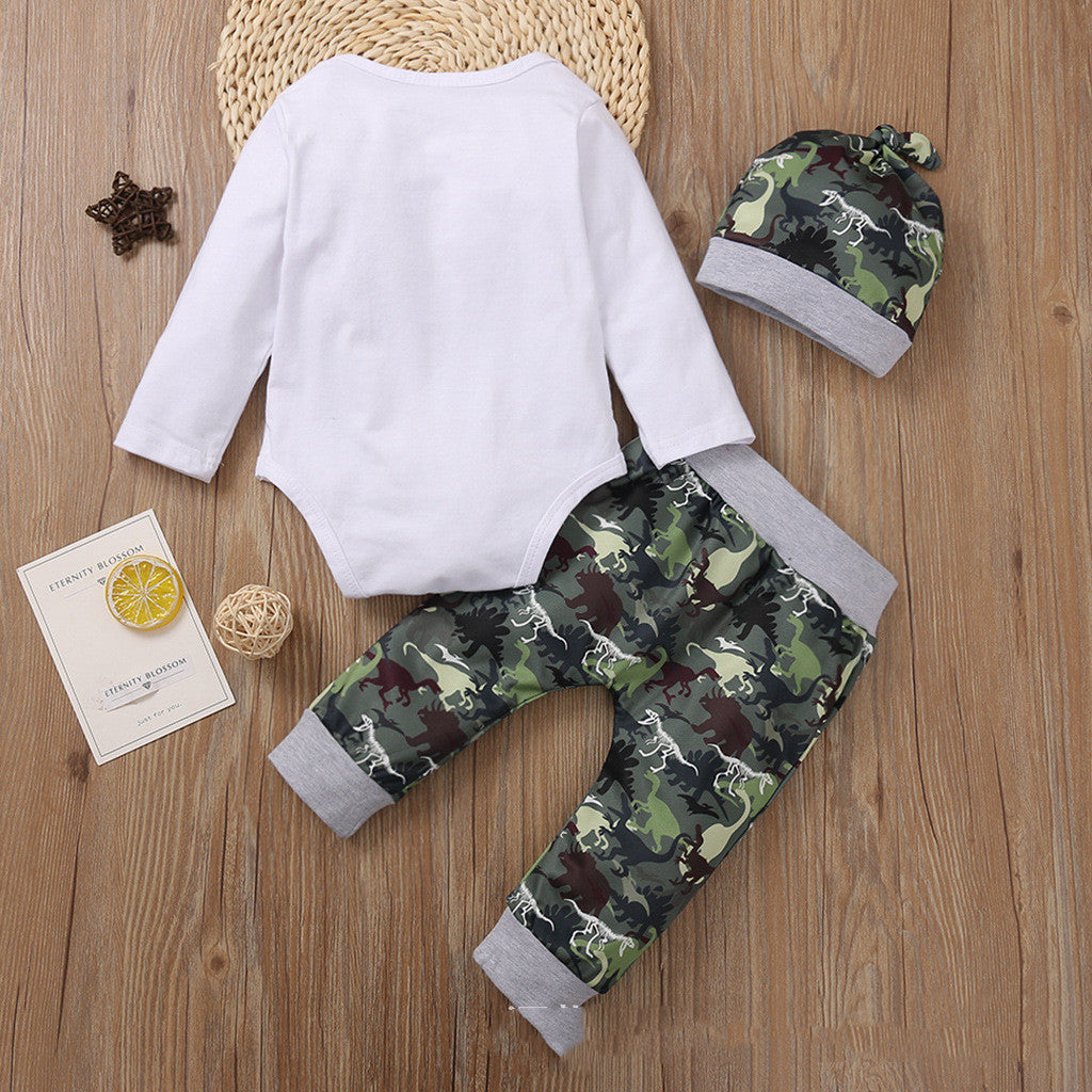 Mommy English Letters Printed White Long-sleeved Romper