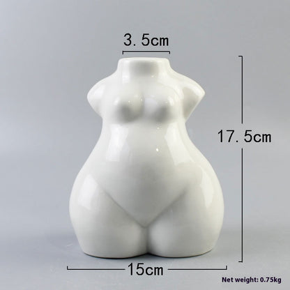 European-style Simple Fat Woman Body Art Ceramic Vase
