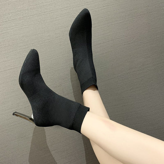 Pointed Toe Boots Women Sock Shoes - FLIPSTYLEZLLC