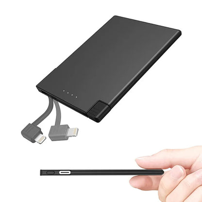 Ultra-thin Compact Portable With Cable Mobile Power Supply