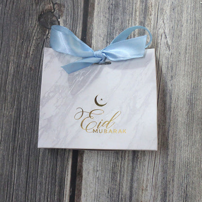 Marbled Sugar Box Eid Gift Bag Decoration Supplies