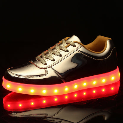 Usb Rechargeable Men's And Women's Light Shoes High Top Luminous Shoes