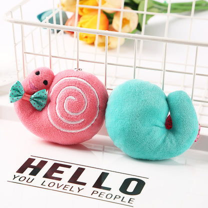 Cartoon cute snail plush pendant