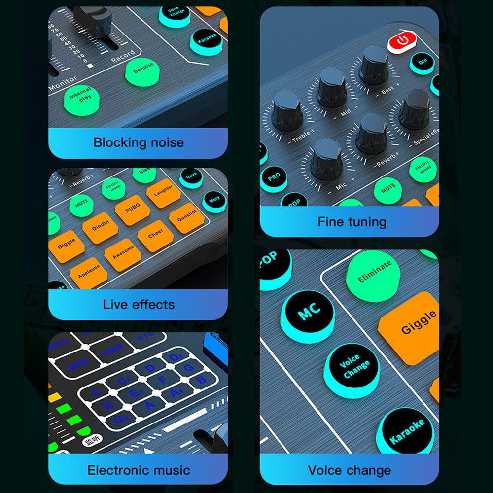 Fashion Minimalist Sound Card Support 48v Microphone