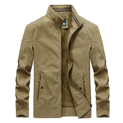New Men's Casual Jacket Plus Size Stand Collar