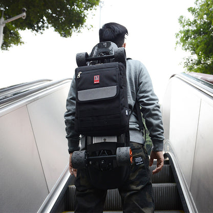 Chao original design double shoulder skateboard bag double warping board small fishboard skateboard Bag Backpack electric skateboard bag