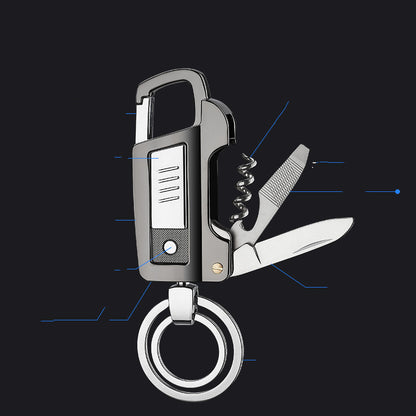 HT2101 Multi-function Key Chain Cigarette Lighter USB Charging Lighter